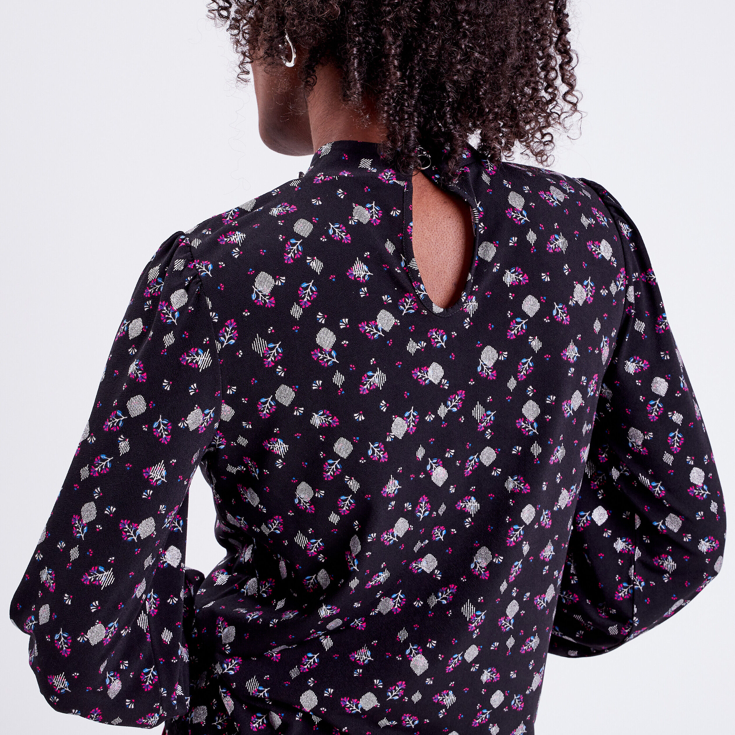 Blouse manches longues noir femme | Cache Cache