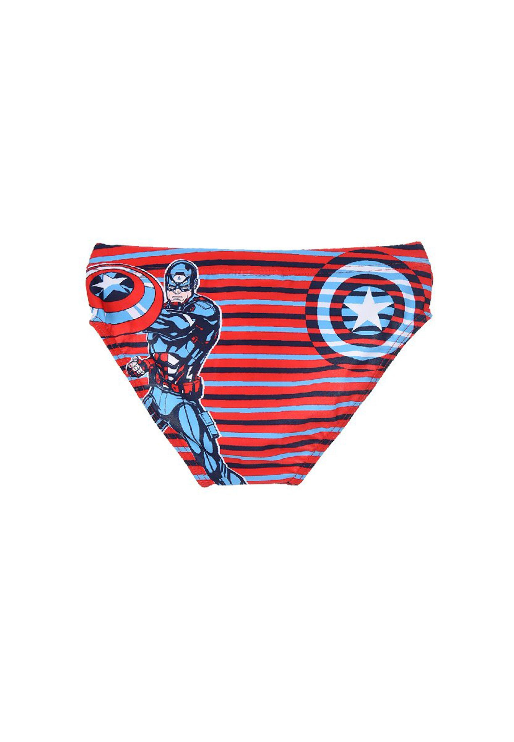 The AVENGERS Badehose Captain America Badehose Badeslip Rot