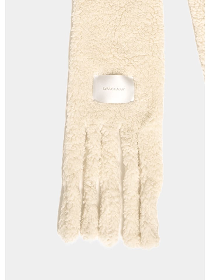 SASSYCLASSY Flauschiger Teddy Schal in Weiß günstig kaufen onesize