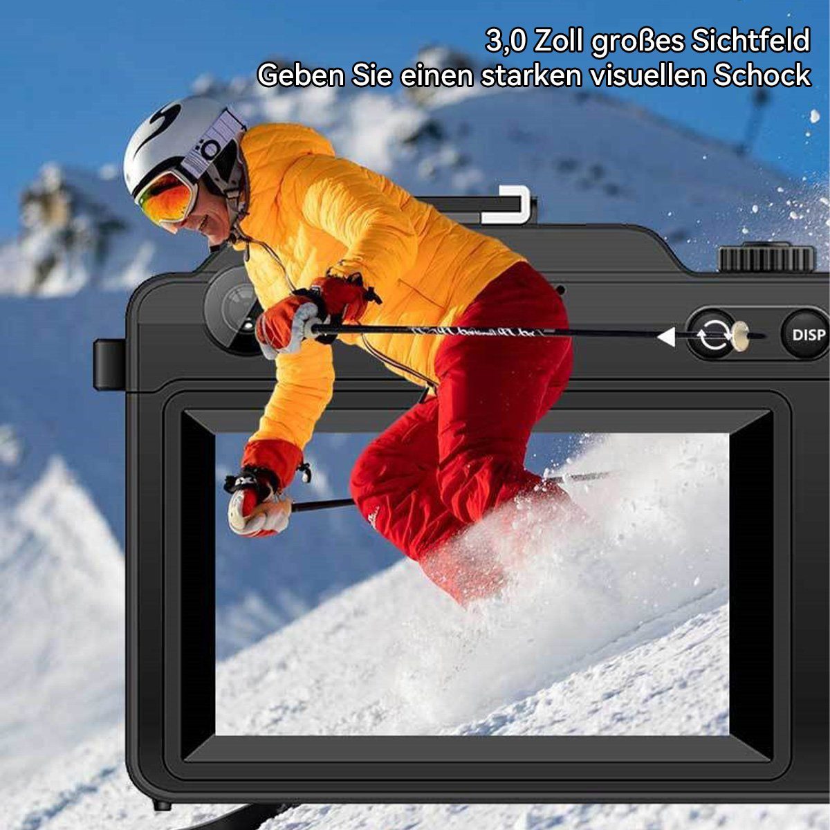 Hikeren 48MP Digitalkamera,4K HD 1080P Fotokamera,7 Farbfilter,18X Digitalzoom Kompaktkamera (WLAN (Wi-Fi)