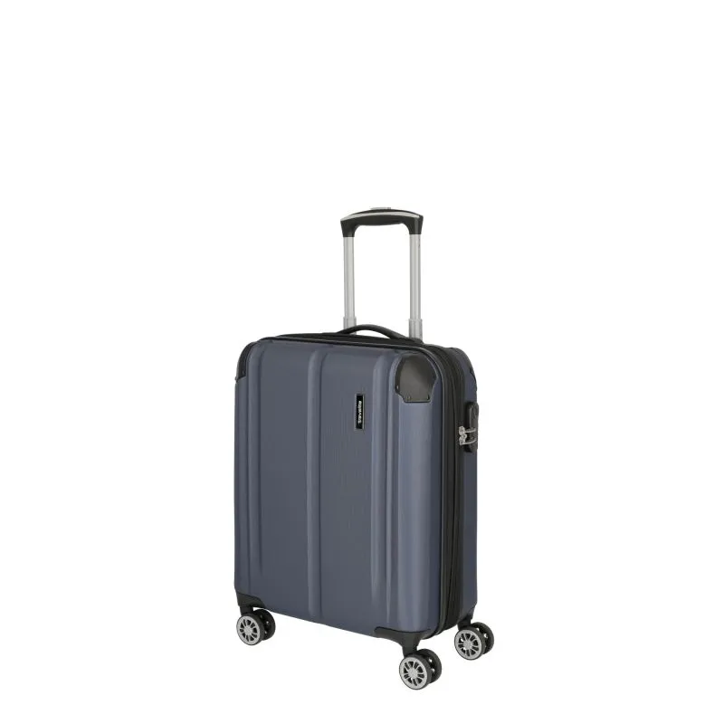 Travelite CITY Trolley S (55cm) mit 4 Rollen (erweiterbar) - Marine
