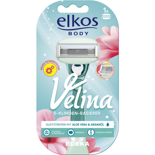 Elkos body Velina 5-Klingen Rasiersystem + 1 Klinge