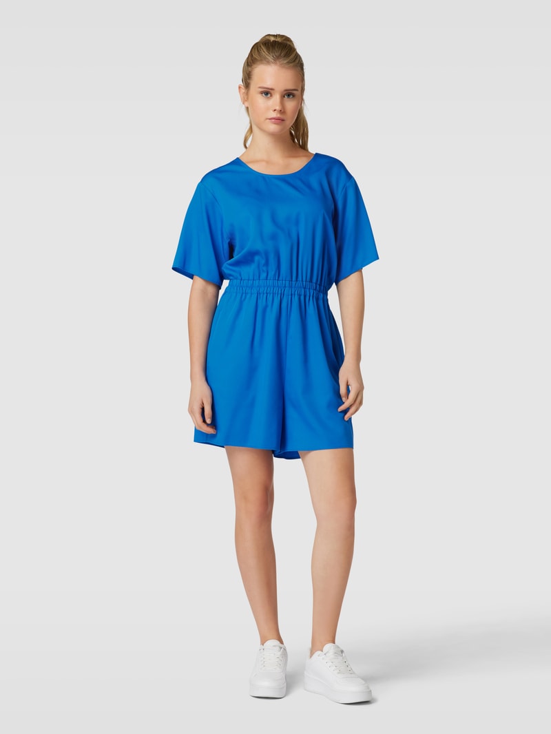 Playsuit mit Taillenbund in royalblau