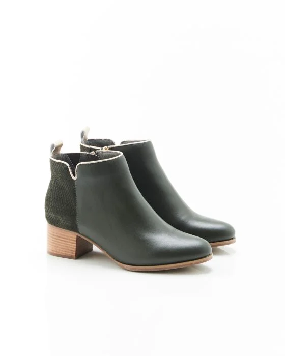 Bottines bi-matières