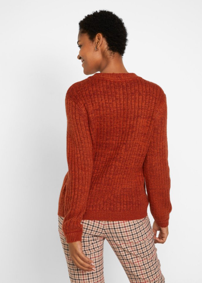 Grobe Strickjacke mit recycelter Baumwolle