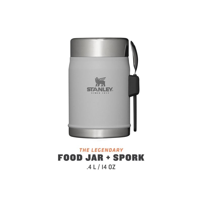 Classic Legendary Food Jar + Spork 14oz \/400ml Ash