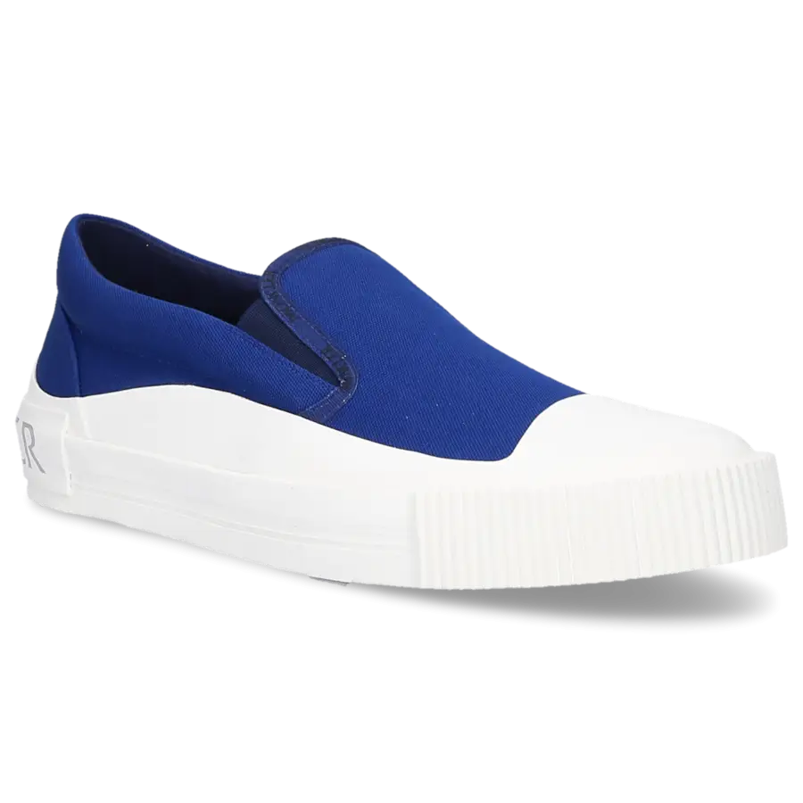 Moncler - Sneaker low GLISSIERE TRI Canvas - blau