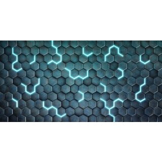 Blue Hexx 6x3 Gaming Mat