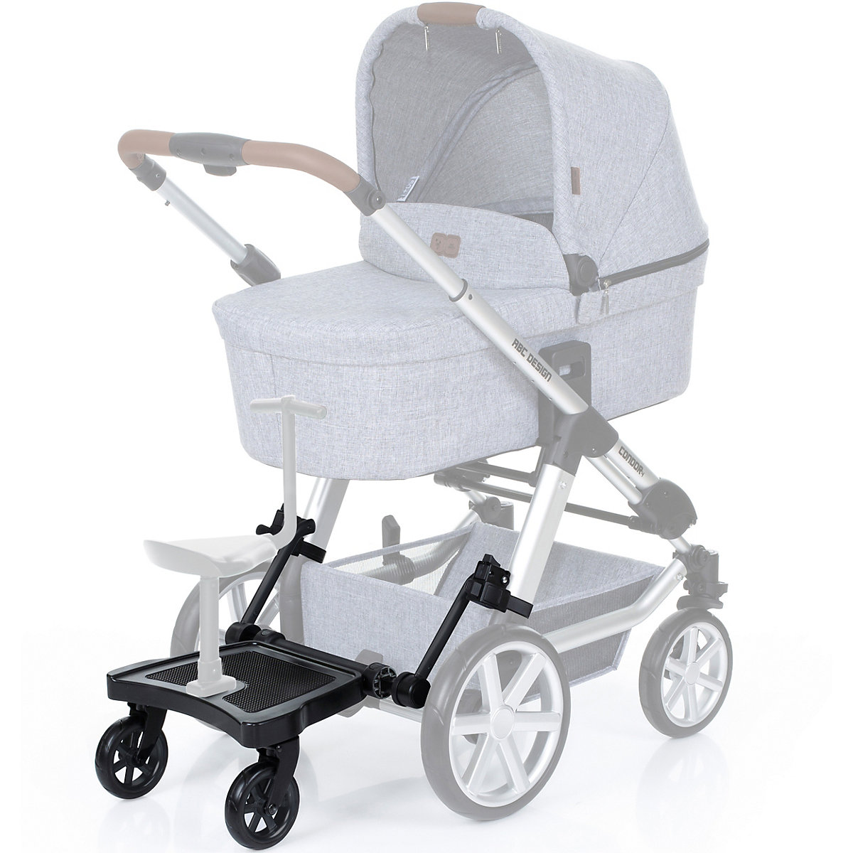 Trittbrett mit Sitz für Kinder, Kiddie Ride on 2, Set