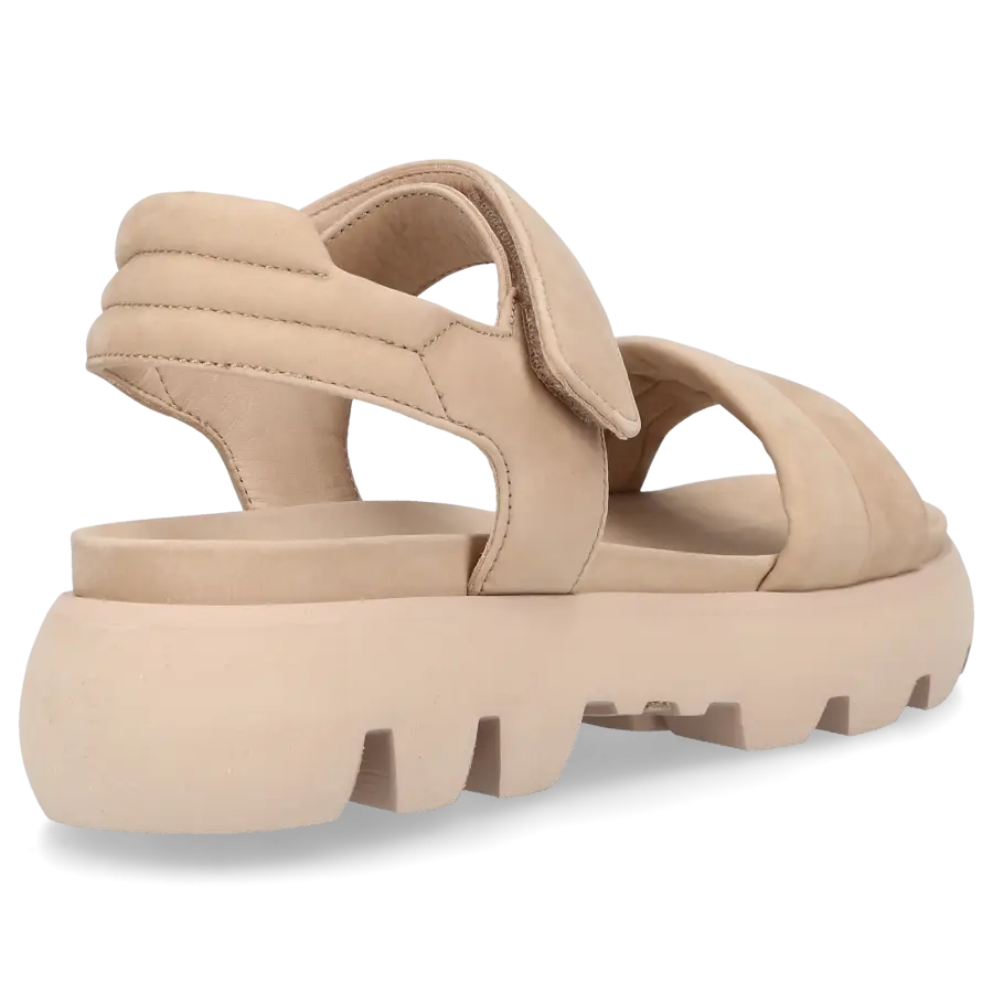 305 SOBE - Sandalen KRABI Nubukleder - beige