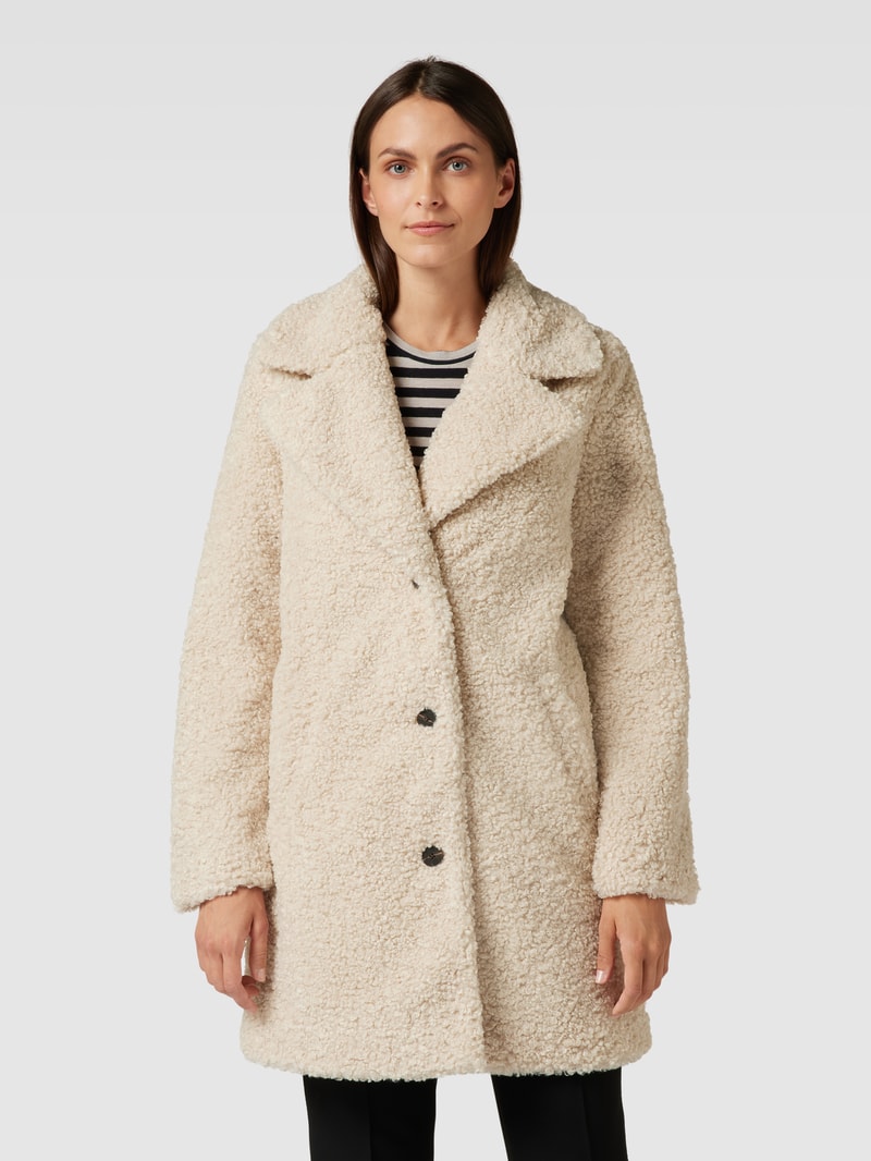 Mantel aus Teddyfell Modell 'KYLIE' in offwhite