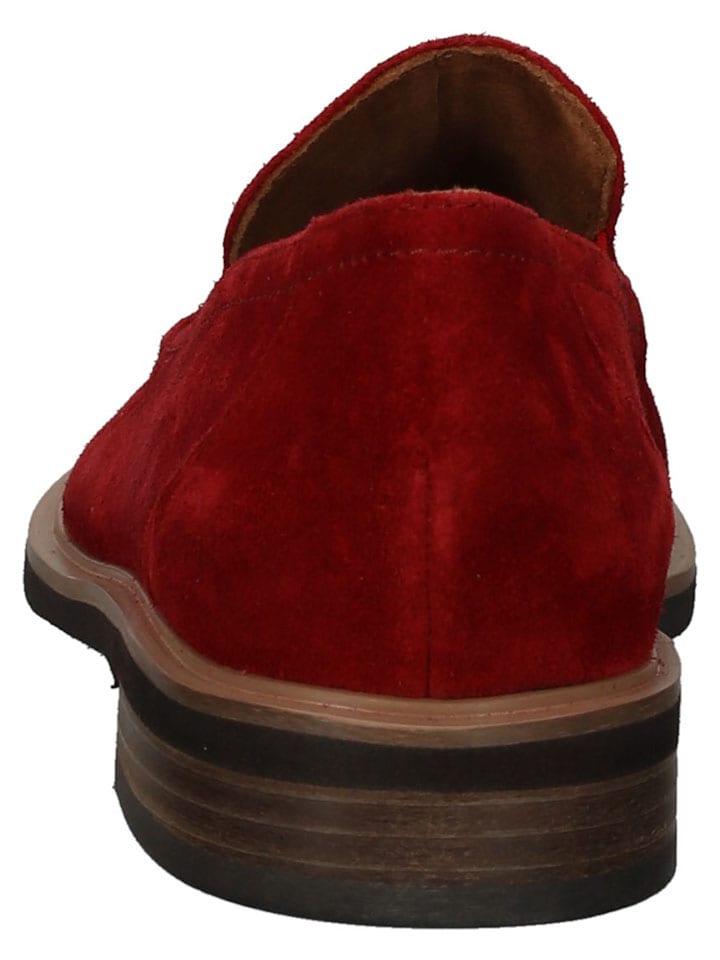 Paul Green Leder-Slipper in Rot günstig kaufen