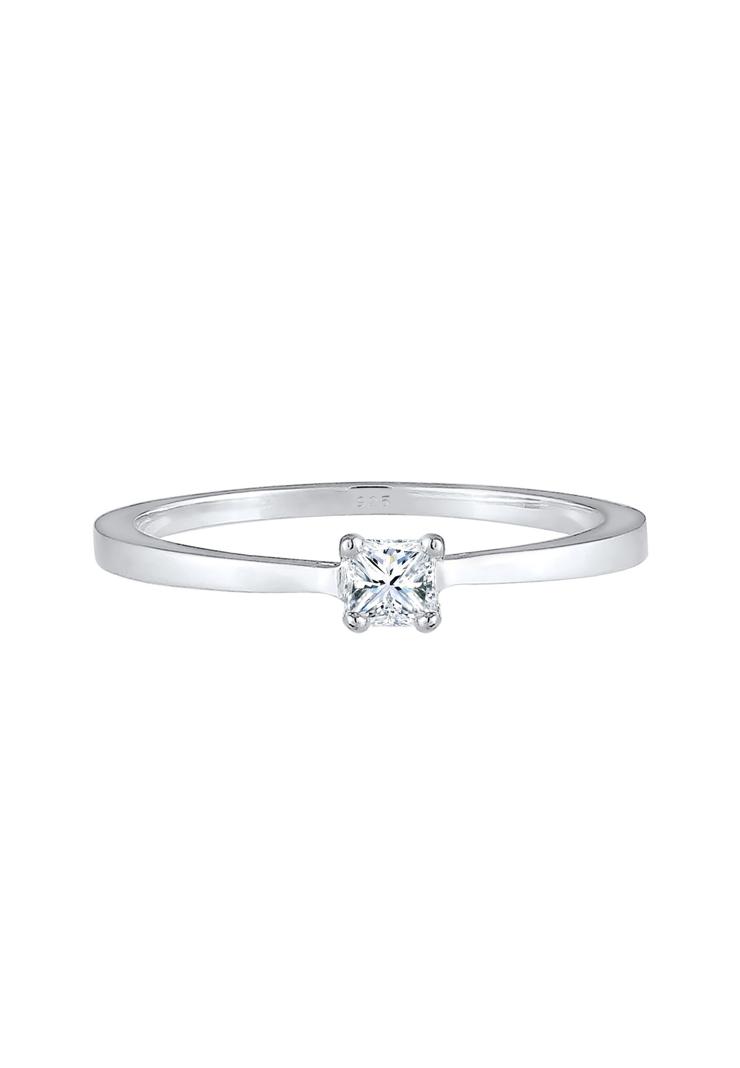 Pierścionek zaręczynowy Elli DIAMONDS dla kobiet z diamentem (0,11 ct.) w srebrze próby 925