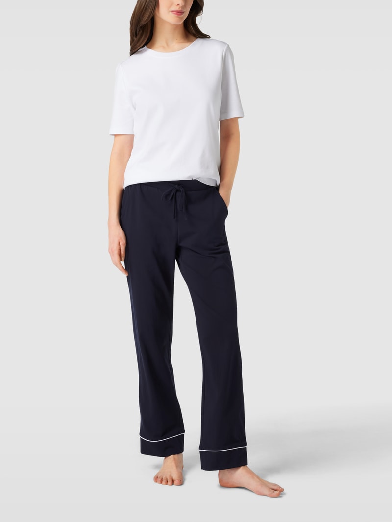 Hose mit seitlichen Eingrifftaschen Modell 'Beautiful Basics' in marineblau