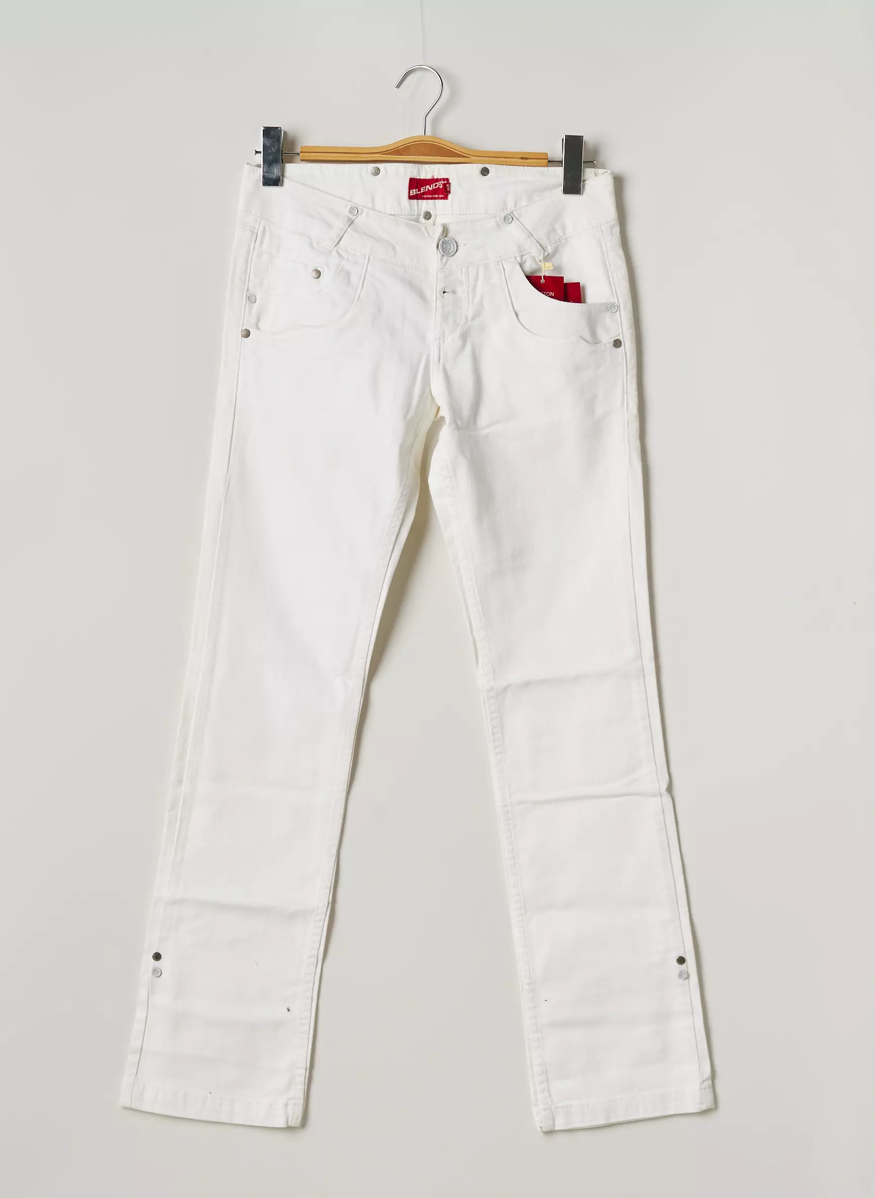 Blend She Jeans Coupe Droite Femme couleur blanc