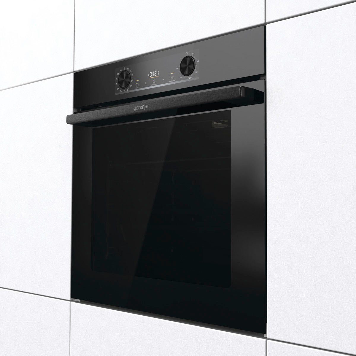 GORENJE Einbaubackofen BOS6737E09BGOT, mit 2-fach-Teleskopauszug, Aqua-Reinigungsfunktion, ExtraSteam