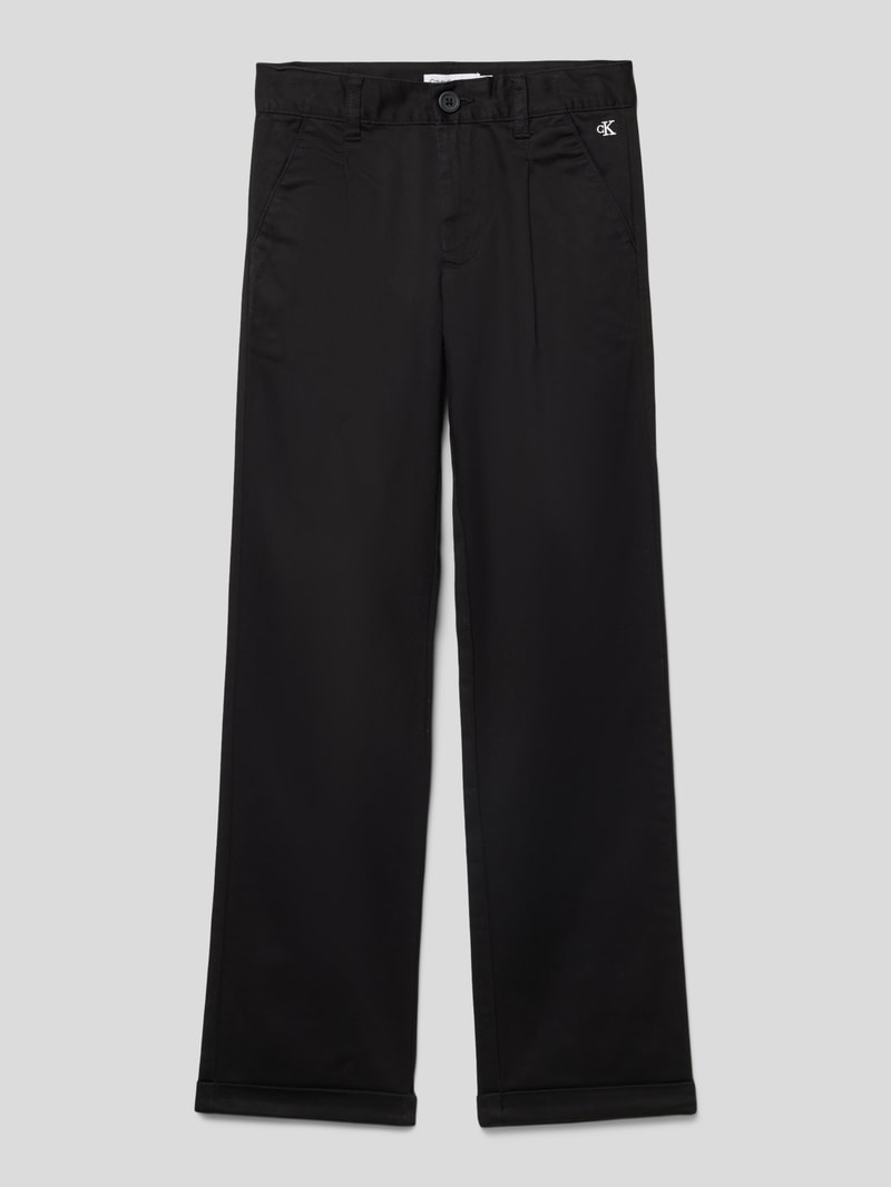 Stoffhose mit französischen Eingrifftaschen in black