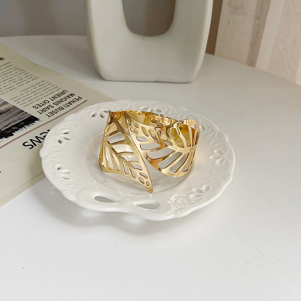 Raffhalter Leichte Luxus-Gardinenclips, Metallfeder-Hohlblatt-Gardinenclips, Deliana.home, Home Gardinenclips