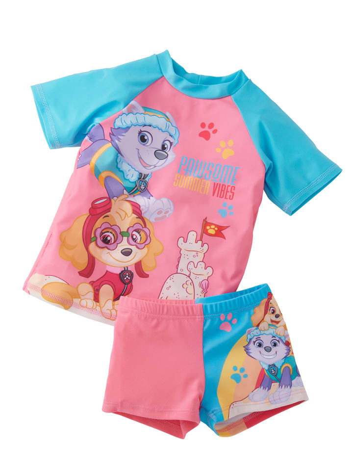 Paw Patrol Paw Patrol Schwimmset UV-Schutz 50  Badeanzug Set Oberteil und Hose Zweiteiler in rosa günstig kaufen