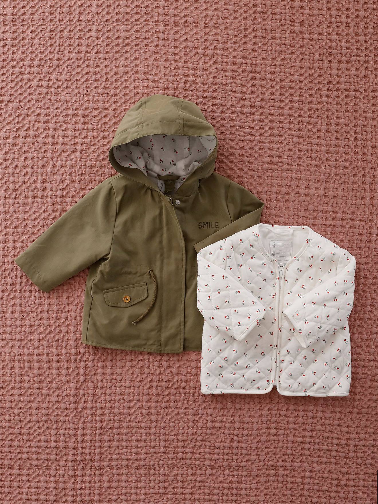 Parka 3 en 1 bébé avec blouson amovible kaki