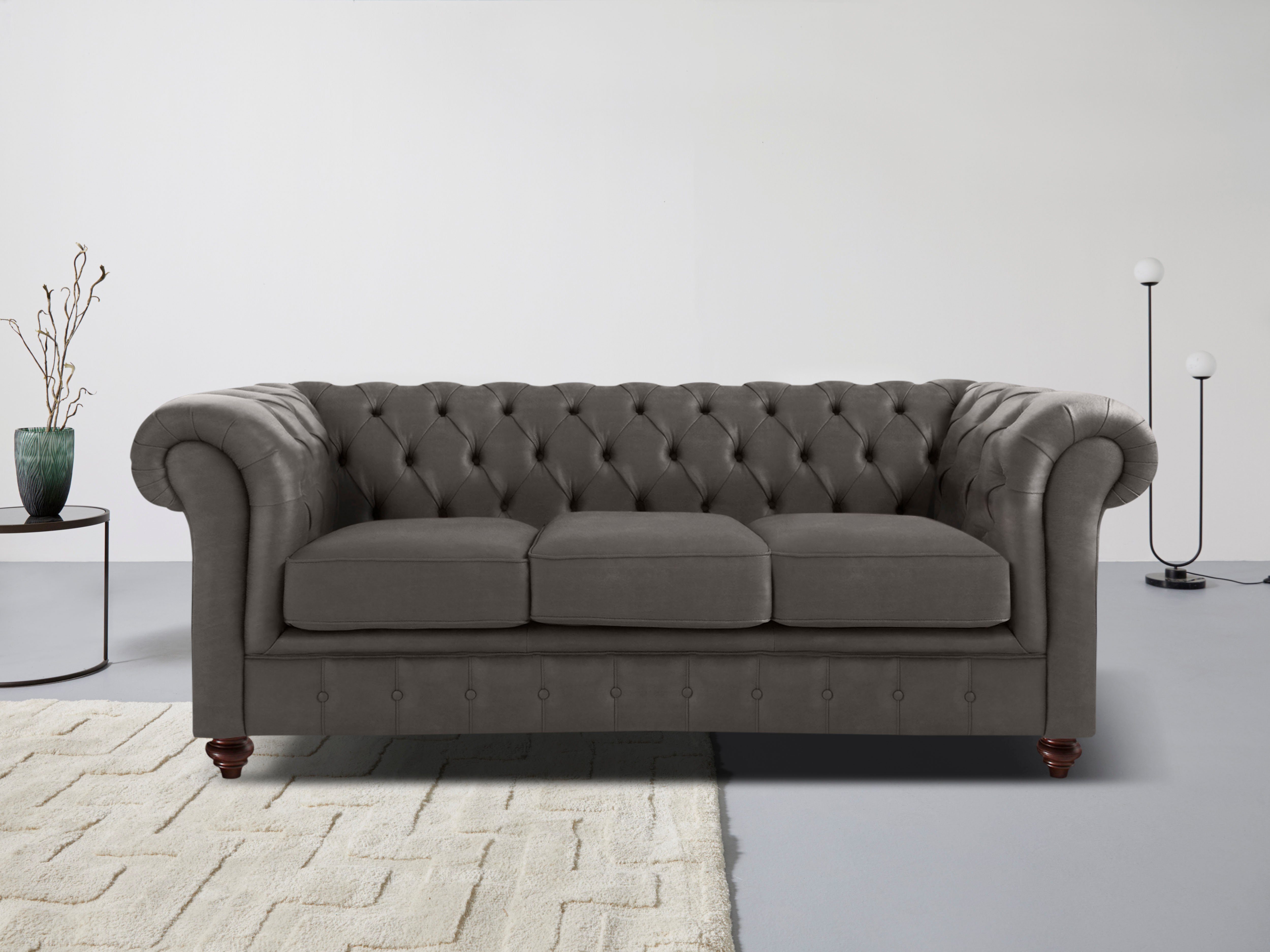 Home affaire Chesterfield-Sofa Chesterfield, mit Knopfheftung, auch in Leder