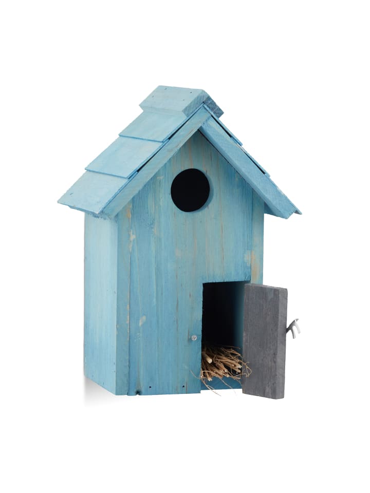 relaxdays Nistkasten in Hellblau - (B)17 x (H)24,3 x(T)12 cm günstig kaufen onesize