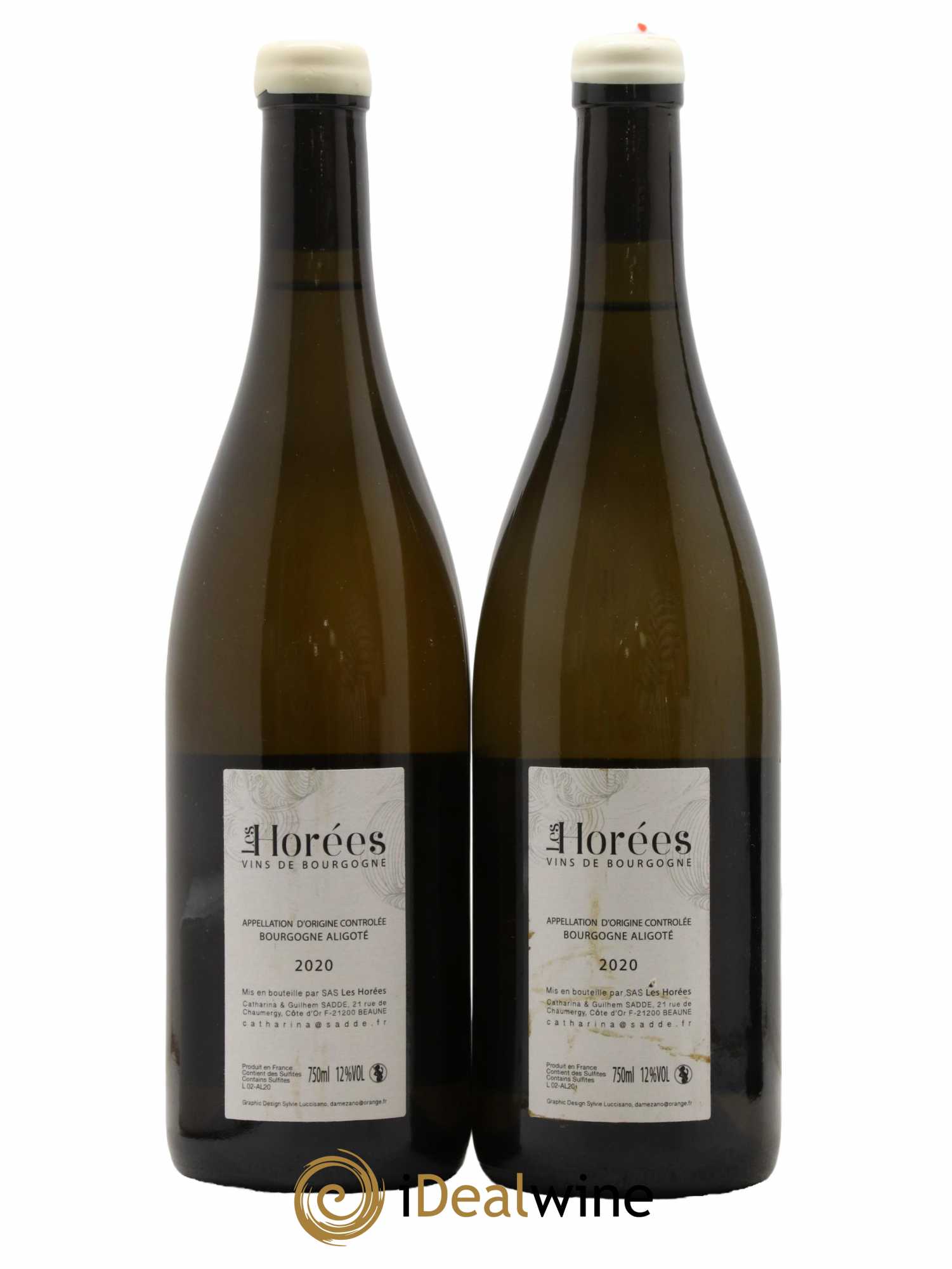 Bourgogne Aligoté En Coulezain Les Horées  2020 - Lot de 2 Bouteilles
