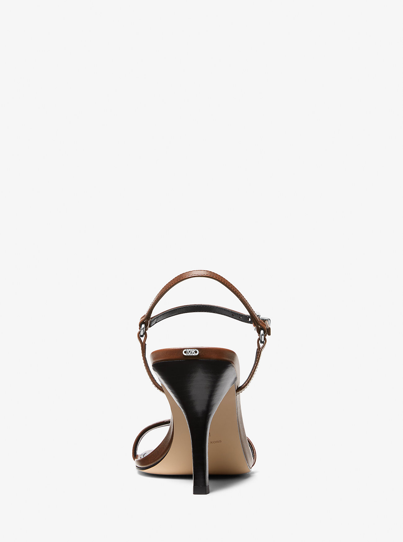 Selina Burnished Leather Sandal - LUGGAGE