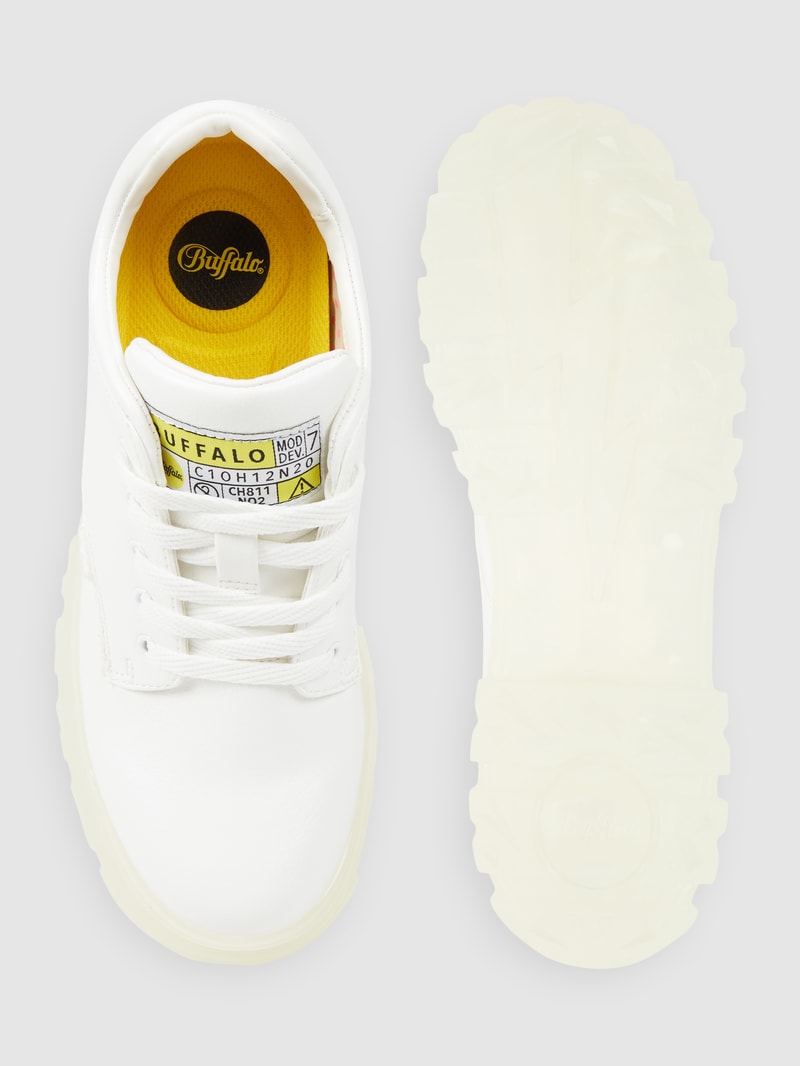 Plateau-Sneaker in Leder-Optik Modell 'Aspha' in weiß