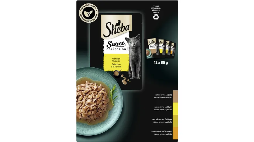 SHEBA® Delikatesse in Sauce mit Geflügel Variation Portionsbeutel 1020 g