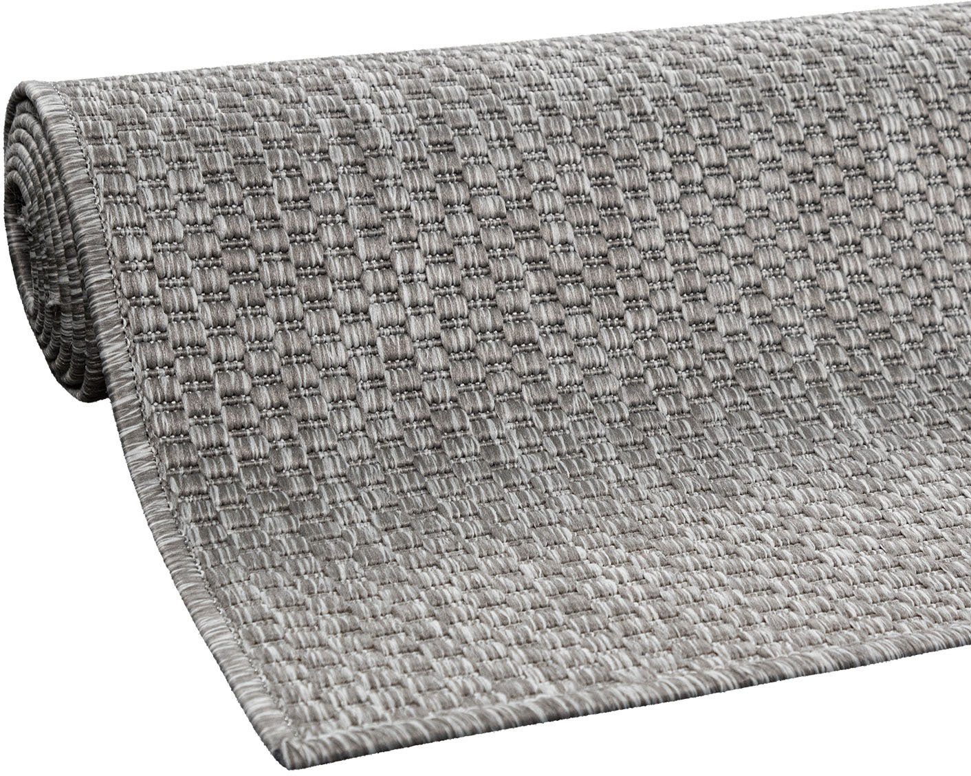 Teppich Venedig, Home affaire, rechteckig, Höhe: 4 mm, Flachgewebe, Sisal-Optik, meliert, UV-beständig, Outdoor geeignet