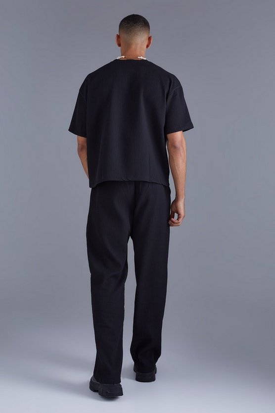 Kastiges Oversize T-Shirt & elastische lockere Hose