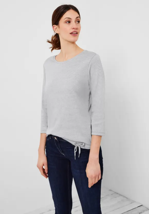 CECIL Rippshirt mit 3/4 Ärmel