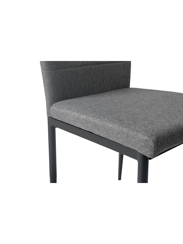byLiving 2er-Set: Esszimmerstuhl LYRA in Grau/Schwarz - (B) 46 x (H) 90,5 x (T) 58 cm günstig kaufen onesize