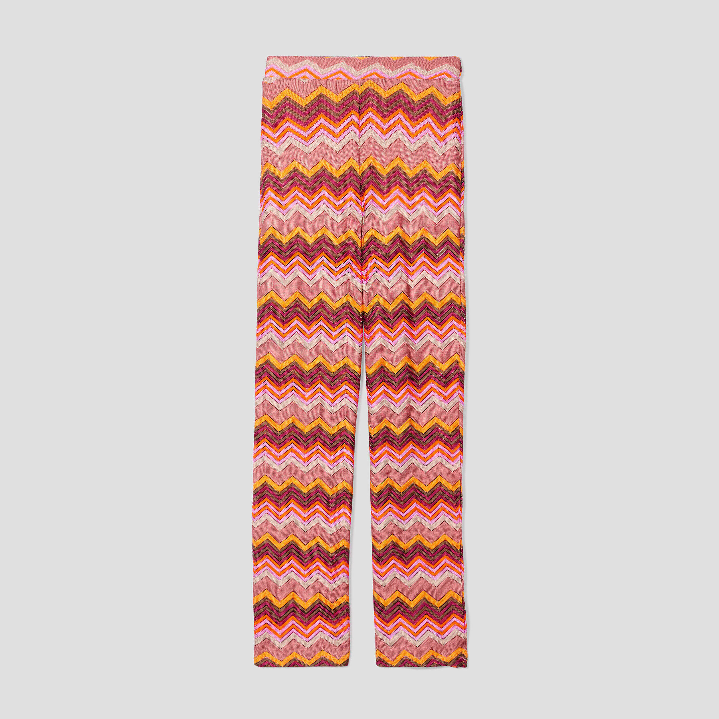 Pantalon large crochet stretch marron femme | Cache Cache