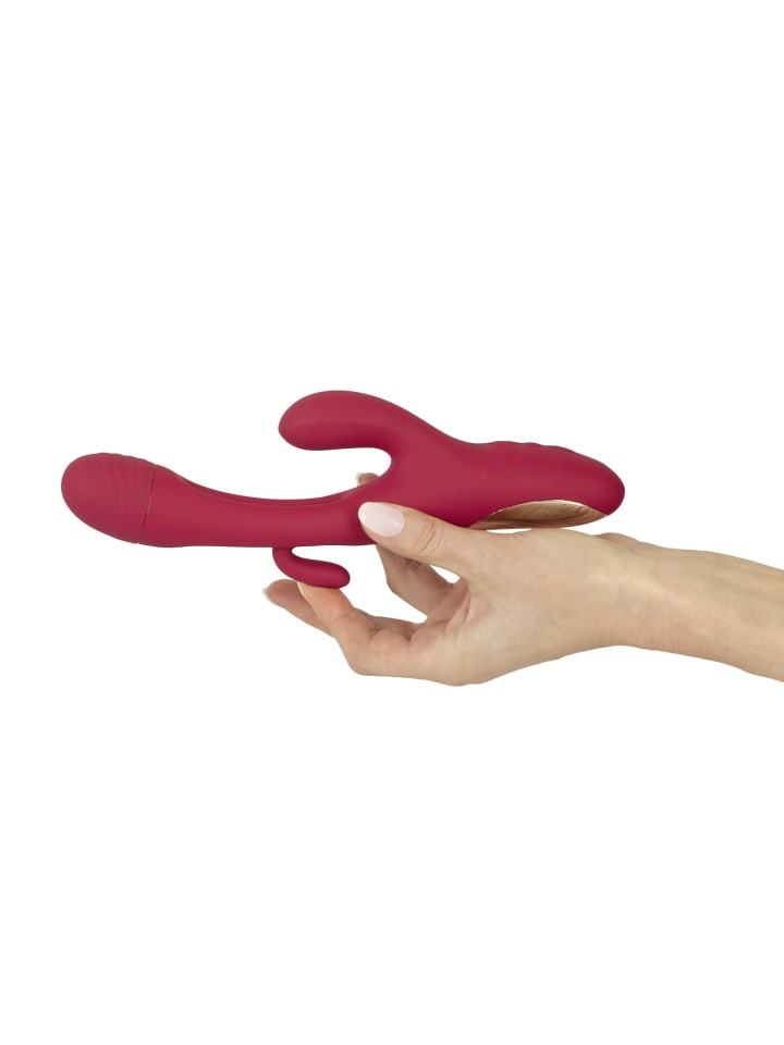 Sweet Smile Rabbitvibrator Rabbit Vibrator with G-Spot Stimulation in rot günstig kaufen 24 cm