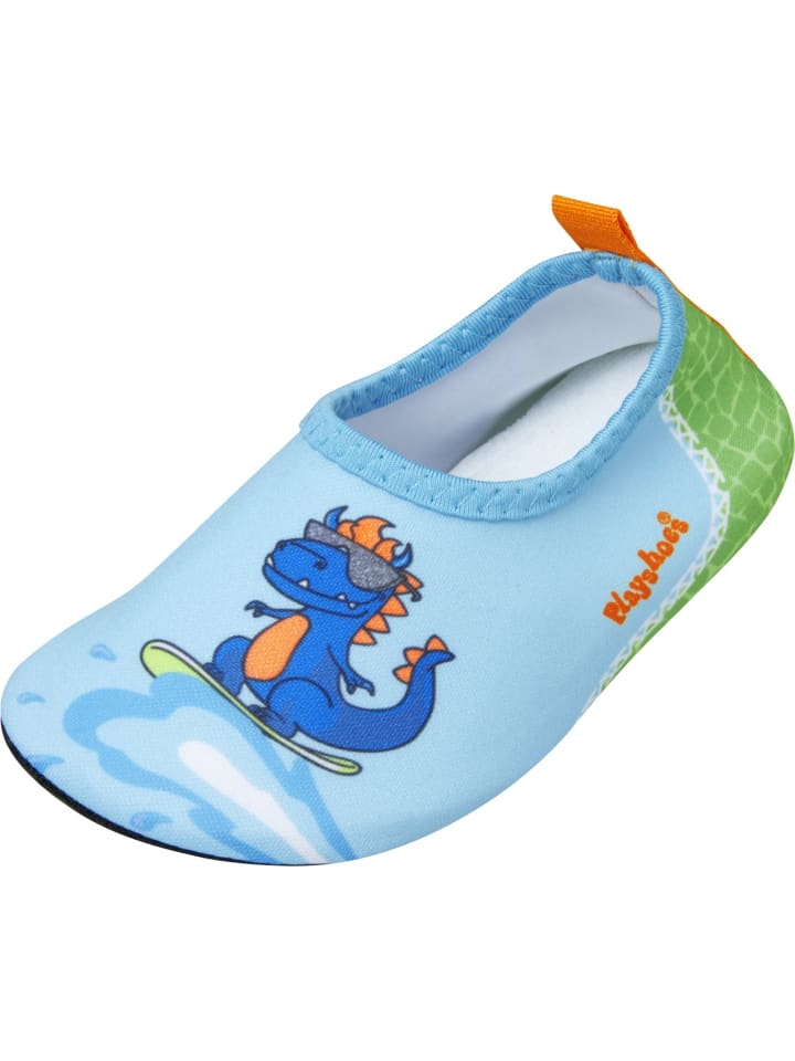 Playshoes Barfuß-Schuh Dino in Blau/Grün günstig kaufen