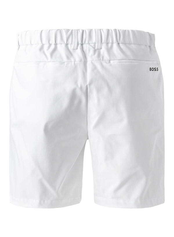 BOSS Green, Golfshorts, Regular Fit, Mikrofaser wasserabweisend, weiß