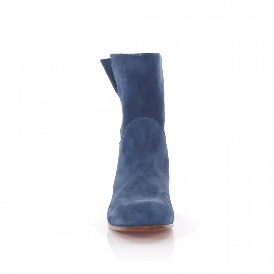 Santoni - Stiefel Veloursleder blau - blau