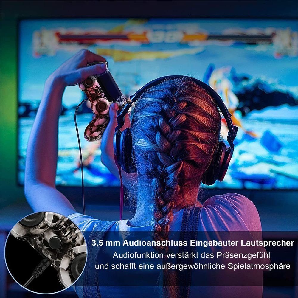 KINSI Gamepad, Game Controller, Wireless, Bluetooth, für PS4 PlayStation 4-Controller