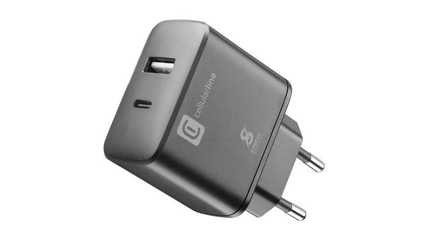 Cellularline Dual Port Travel Charger 25W Black