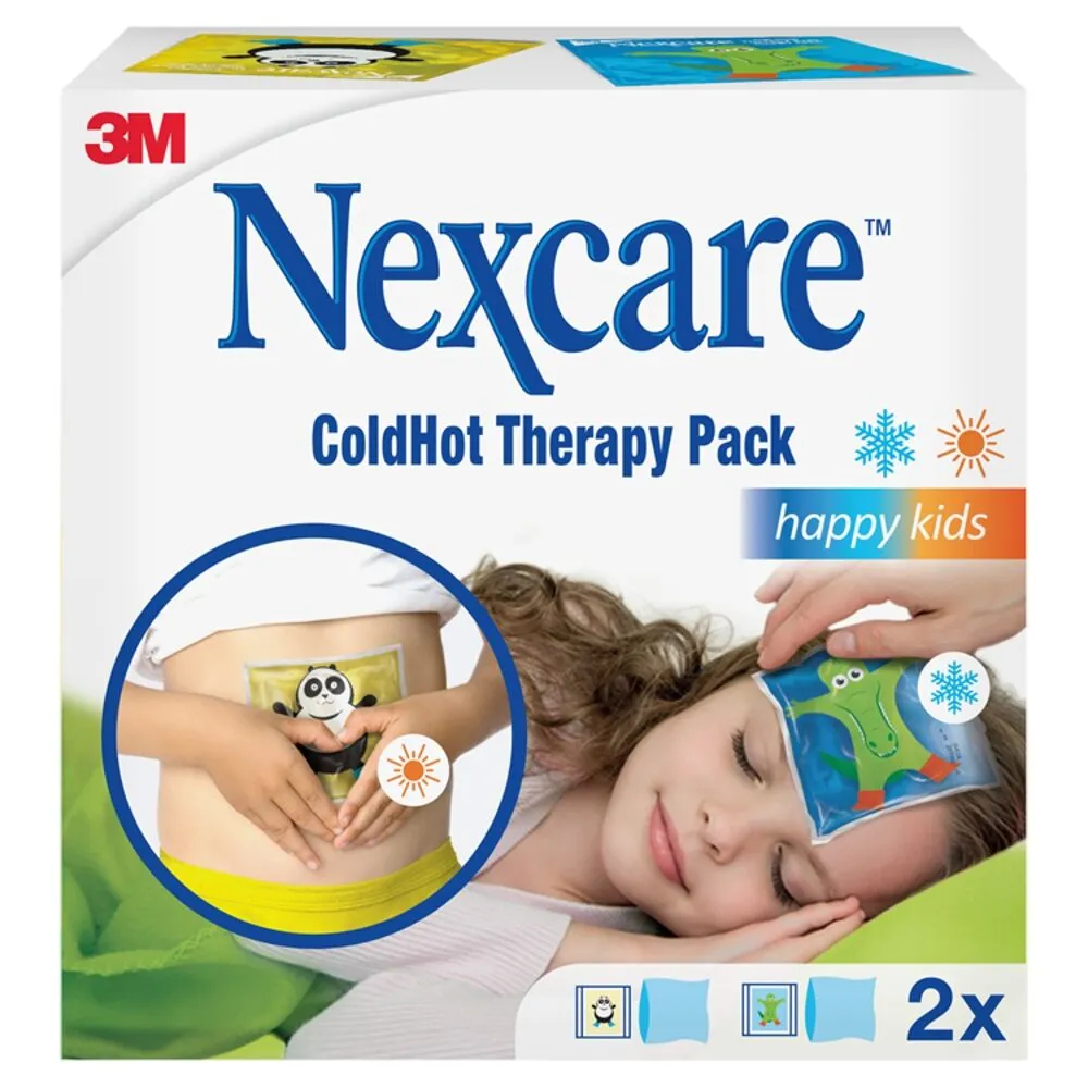 Compressa terapêutica Nexcare ColdHot Happy Kids, bolsa de gel reutilizável para frio e calor, 11x12cm