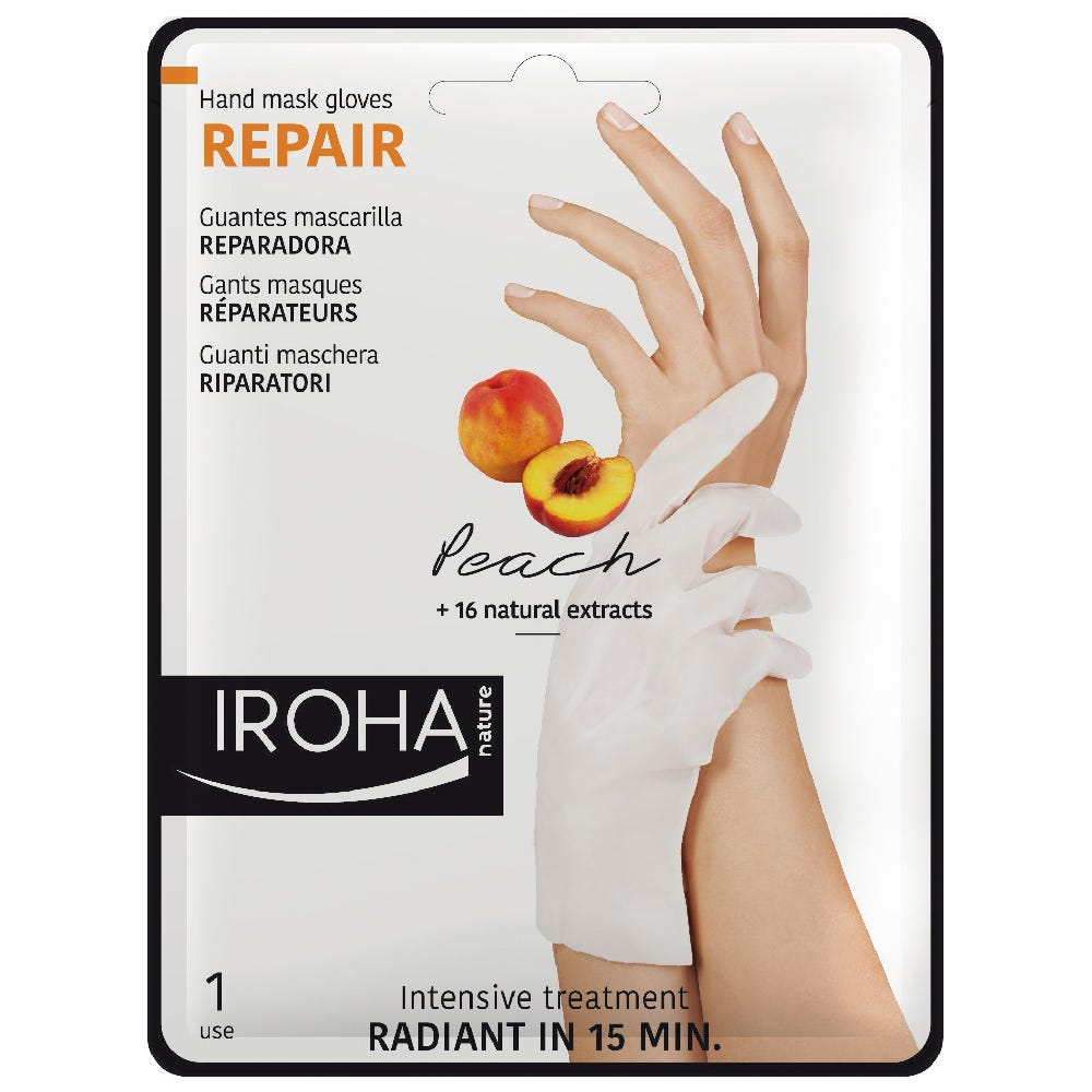 Iroha Repair Gloves Hand & Nail Mask Peach