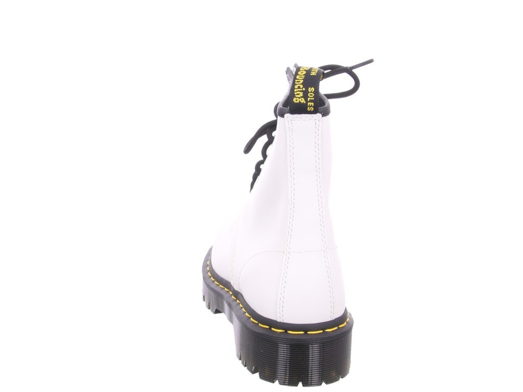 DR. MARTENS Stiefeletten weiss 8 loch plateau