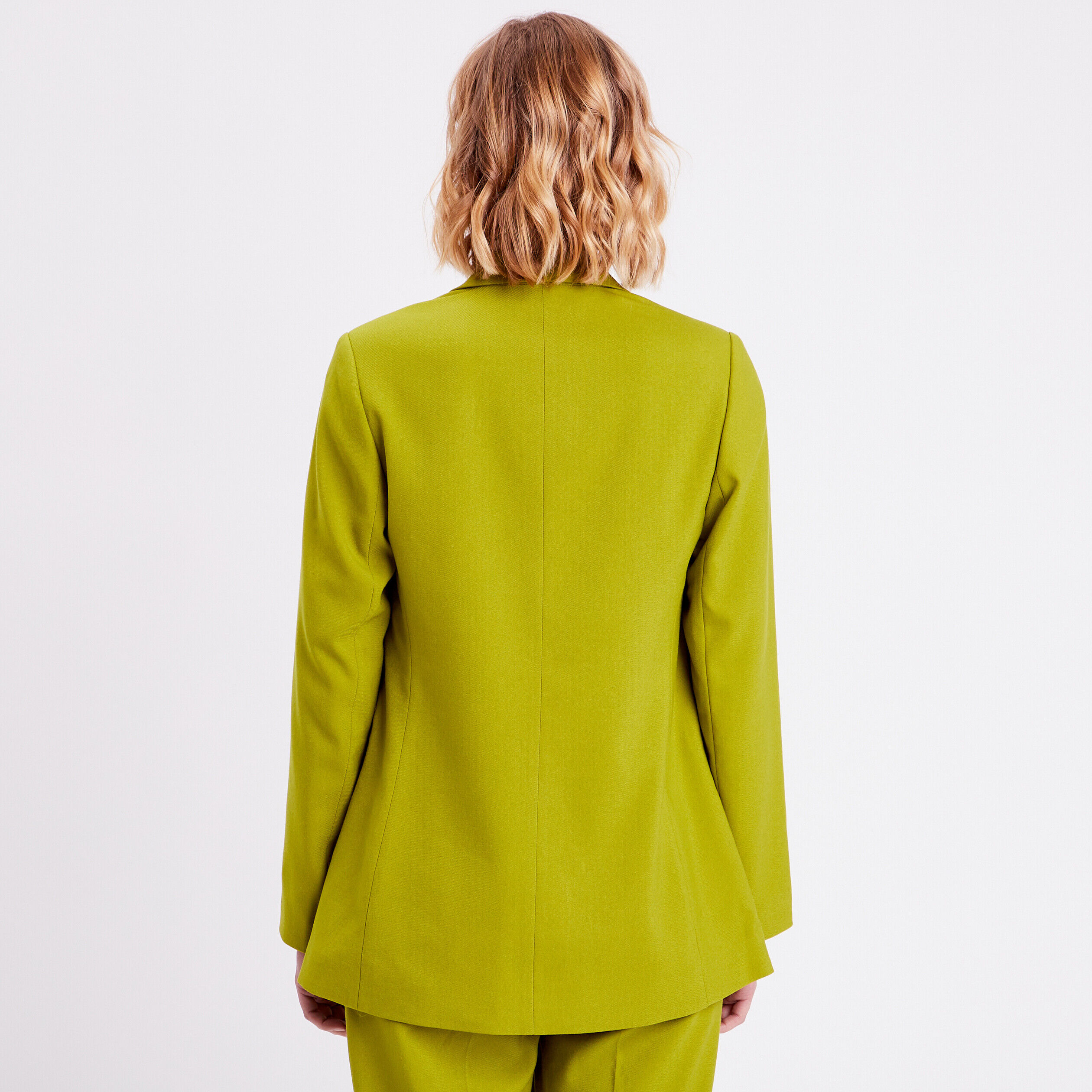 Veste blazer double boutonnage vert kaki femme | Cache Cache