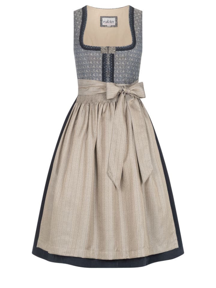 Nübler Dirndl midi Leni in Blau günstig kaufen