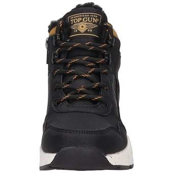 Top Gun Schnür Boots in schwarz
