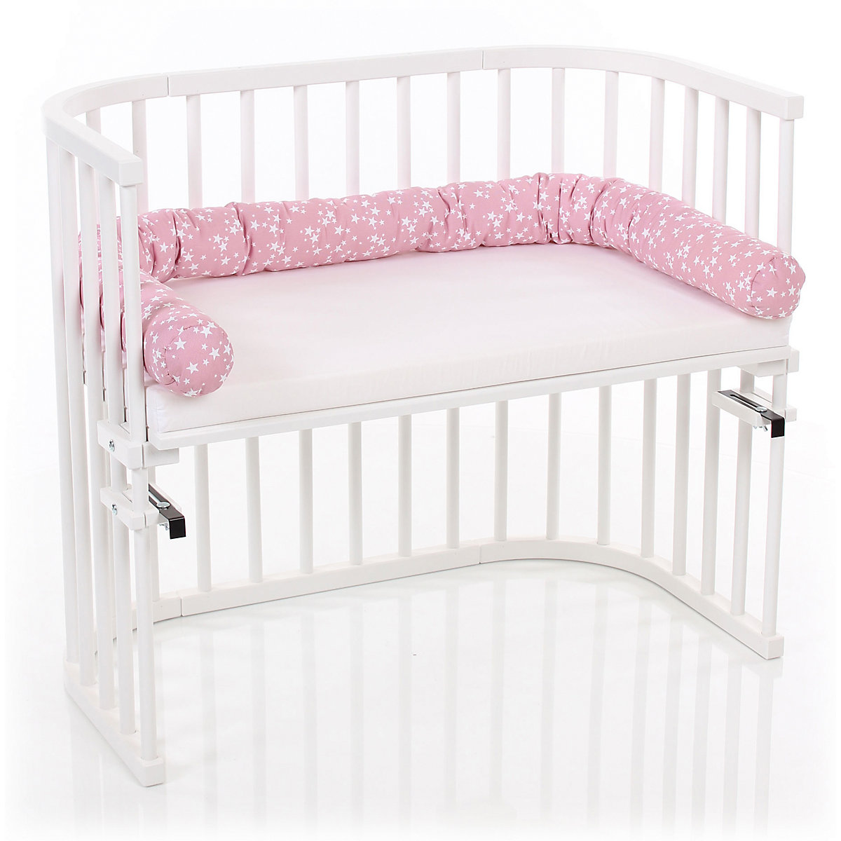 Nestchenschlange für babybay original, beere mit weißen Sternen, 180 cm