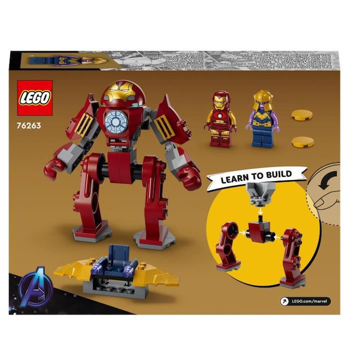 LEGO® Marvel 76263 La Hulkbuster d’Iron Man Contre Thanos, Jouet de Super-Héros Basée sur Avengers : Infinity War blanc