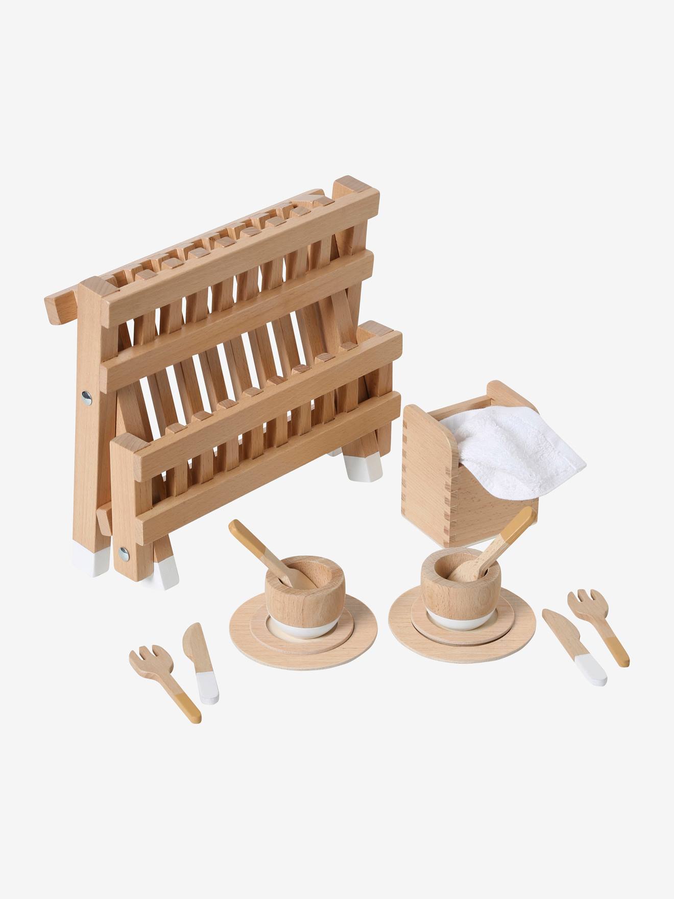 Egouttoir + accessoires en bois FSC® bois
